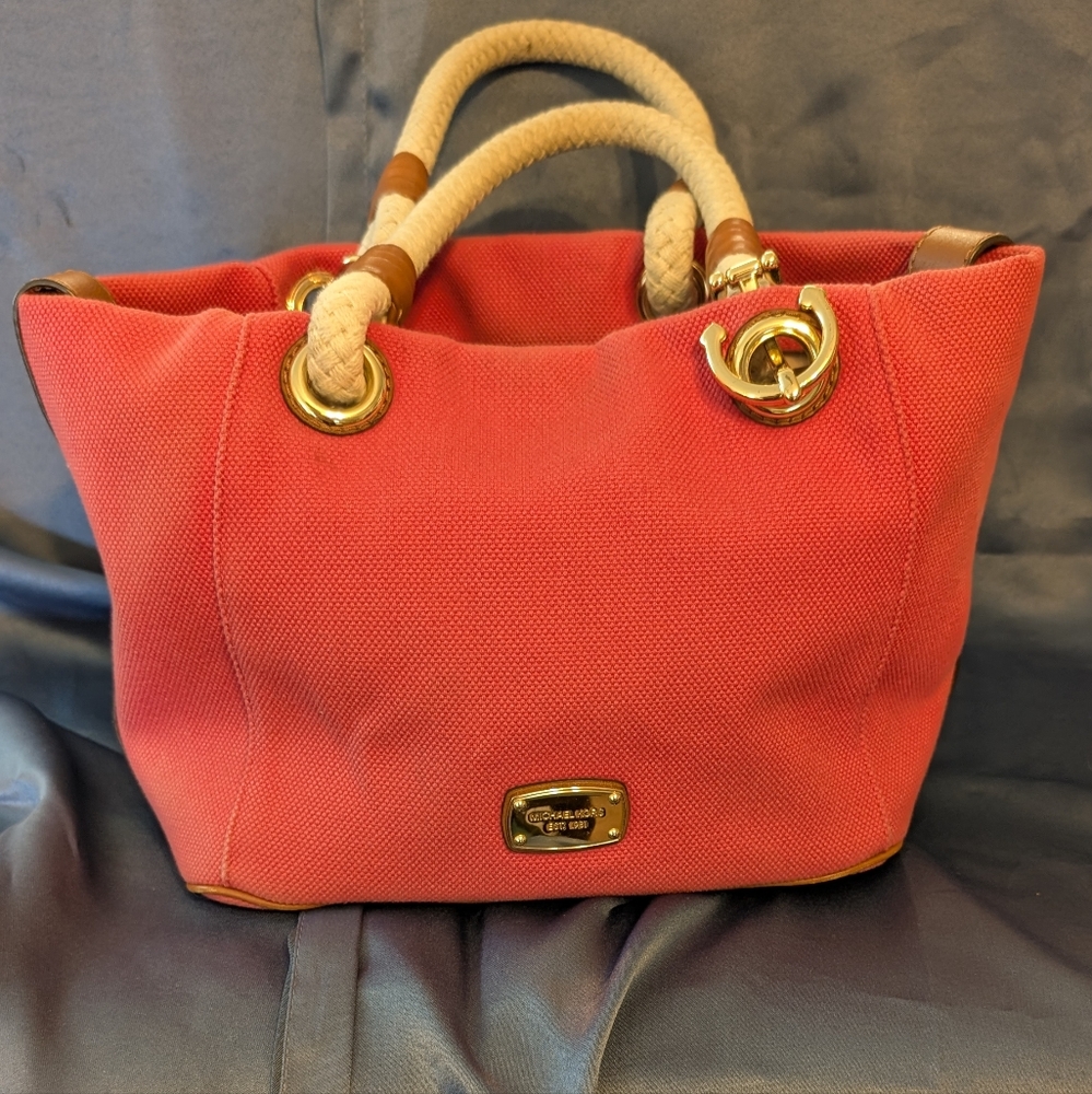 Michael Kors Women's Nautical Mandarine Purse Tote Bag Marina Style LG